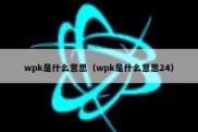 wpk是什么意思（wpk是什么意思24）