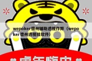 wepoker德州辅助透视作弊（wepoker德州透视挂软件）