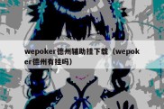 wepoker德州辅助挂下载（wepoker德州有挂吗）