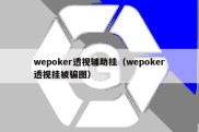 wepoker透视辅助挂（wepoker透视挂被骗图）