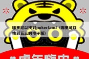 哪里可以找到pokerland（哪里可以找到五三的电子版）