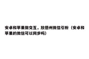 安卓和苹果做交互，放德州微信引粉（安卓和苹果的微信可以同步吗）