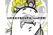 ev扑克台子是什么平台（eva扑克牌）