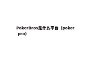 PokerBros是什么平台（poker pro）