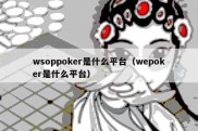 wsoppoker是什么平台（wepoker是什么平台）