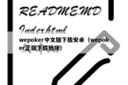 wepoker中文版下载安卓（wepoker正版下载链接）