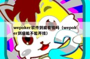 wepoker软件到底有挂吗（wepoker到底能不能开挂）