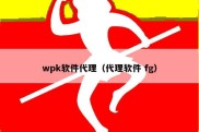 wpk软件代理（代理软件 fg）