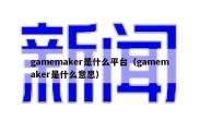 gamemaker是什么平台（gamemaker是什么意思）