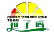 ggpoker台子透视辅助教程（gg脚本下载 透视）