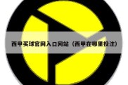 西甲买球官网入口网站（西甲在哪里投注）