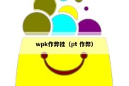 wpk作弊挂（pt 作弊）