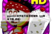 ggpoker软件能不能透视辅助（gg脚本下载 透视）