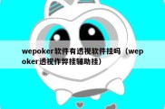 wepoker软件有透视软件挂吗（wepoker透视作弊挂辅助挂）