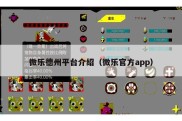 微乐德州平台介绍（微乐官方app）