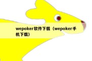 wepoker软件下载（wepoker手机下载）